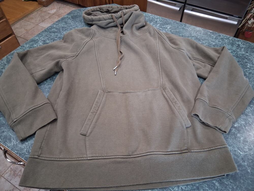 Helmut Lang Funnel Neck Pullover Sweatshirt Adult Sz XL Olive Army Drab Green